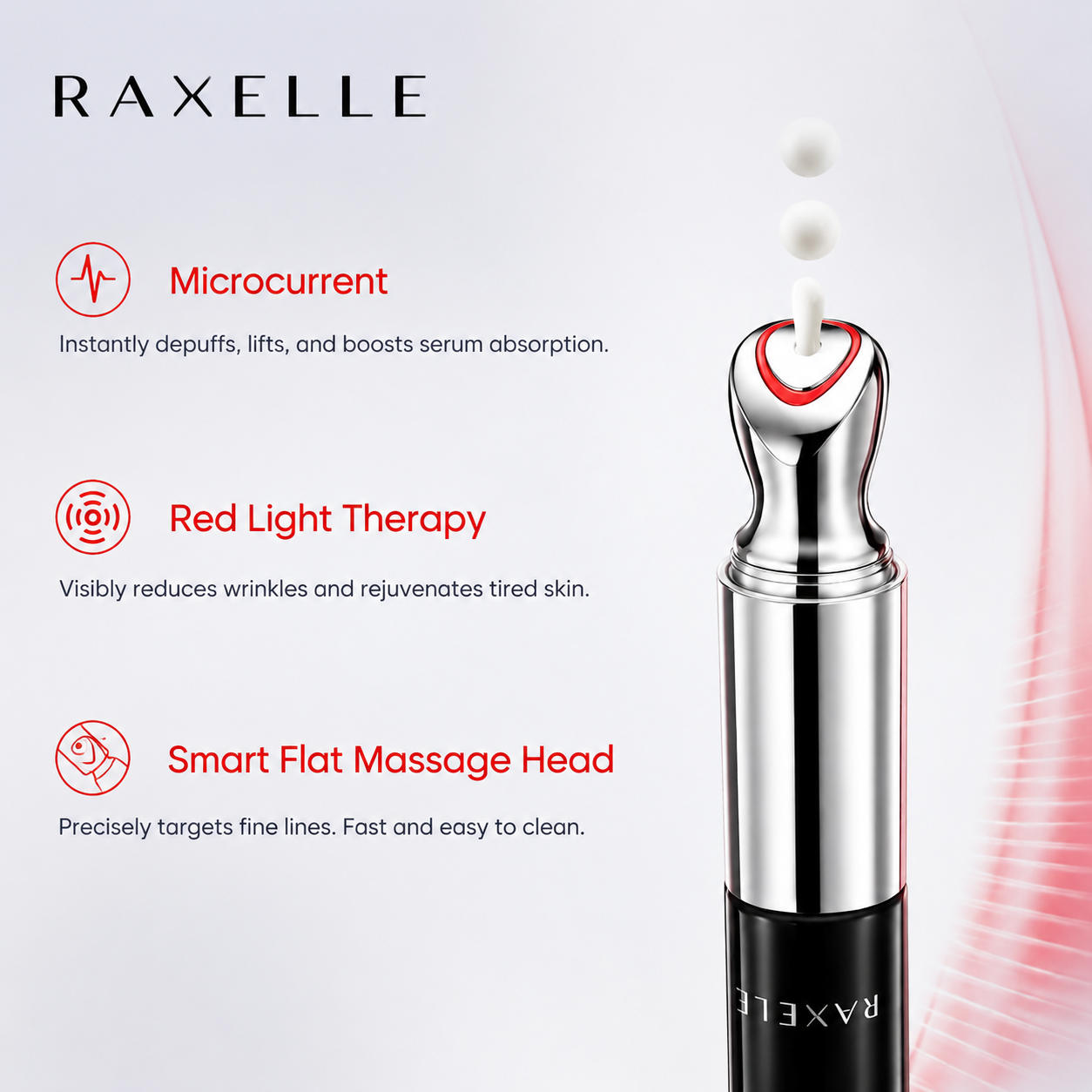 RAXELLE EyeGlow Red Light & Microcurrent Eye Cream